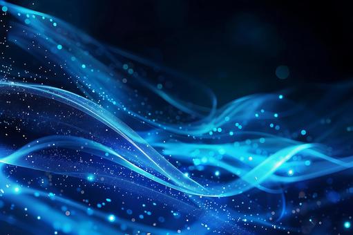 青い光の粒子が流れる未来的な抽象背景 青い光の粒子が流れる未来的な抽象背景の写真