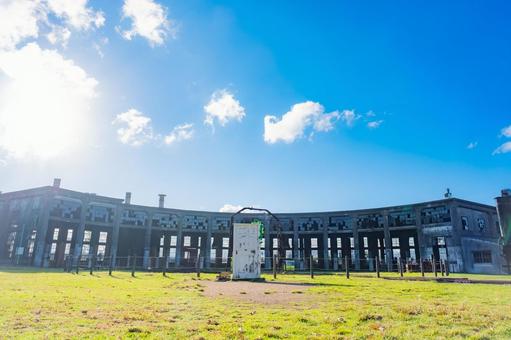 大分県　玖珠町　旧豊後森機関庫 旧豊後森機関庫,豊後森機関庫,大分の写真素材
