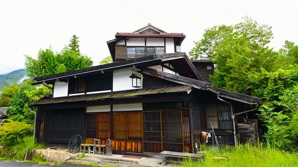 情緒漂う妻籠宿の風景 情緒漂う妻籠宿の風景 妻籠,宿場町,旅籠の写真素材