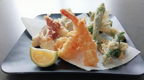 海老と野菜の天婦羅 天ぷら,エビ,野菜の写真素材