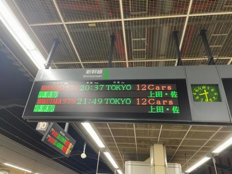 長野駅13番線 発車標 長野駅13番線 発車標 鉄道,電車,列車の写真素材