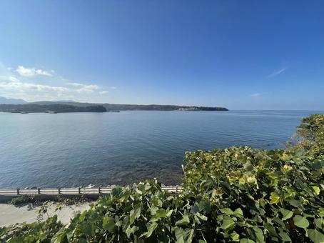 青い自然 海,空,青空の写真素材