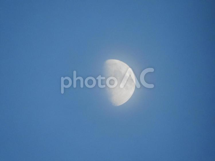 9月のお月様 月,空,月空の写真素材