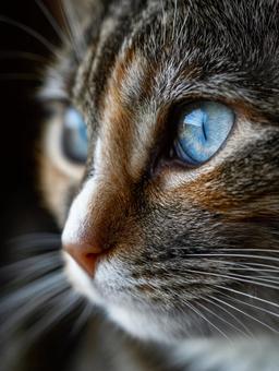猫の顔のアップ 猫の顔のアップの写真