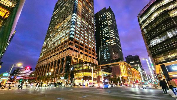 東京日本橋の夜景 東京日本橋の夜景の写真
