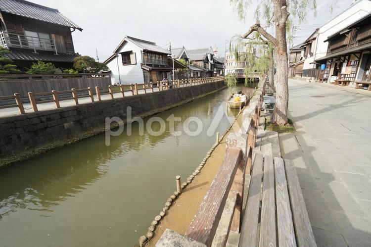 佐原の風景 佐原,佐原市,川の写真素材