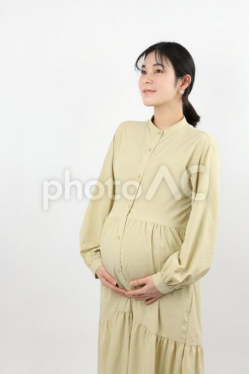 妊婦イメージ　20代マタニティフォト 妊婦,妊娠,女性の写真素材
