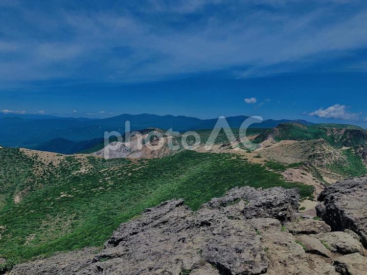 トレッキング 空,山,風景の写真素材