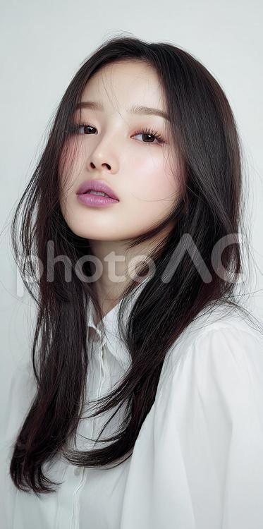 透明感あふれる肌が輝く美しい女性 女性,美人,アジア人の写真素材