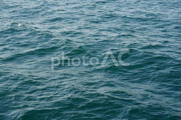 石巻定期観光船から見た海面の風景③ 青,ブルー,海面の写真素材