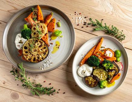 れんこんとにんじんのグリル野菜 れんこんとにんじんのグリル野菜の写真