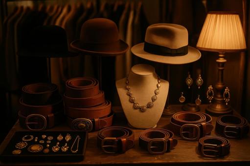 古着アクセサリー棚 古着アクセサリー棚の写真