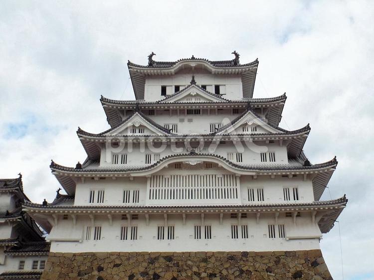 【風景写真】姫路城の風景 姫路城,天守閣,世界遺産の写真素材