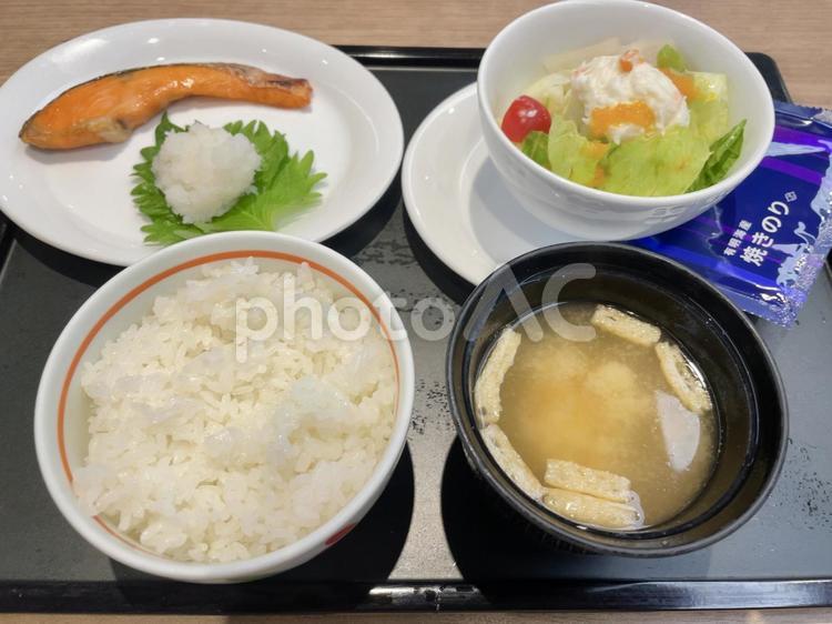ファミレスで朝ごはん 朝食,朝ご飯,モーニングの写真素材