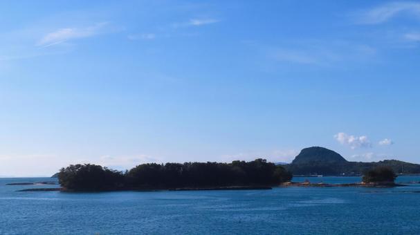 熊本　上天草　前島から見た海の景色 熊本,天草,上天草の写真素材