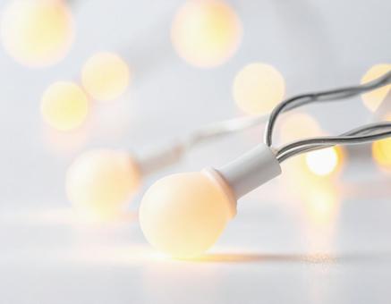 温かい光のLEDフェアリーライトの写真