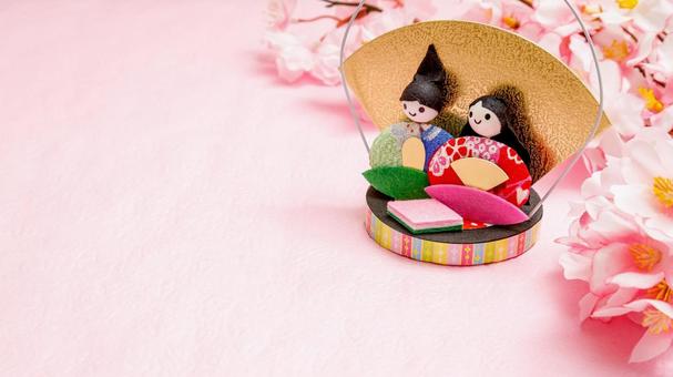桃の節句のイメージ｜16:9 お雛様,ひな人形,御代理様の写真素材