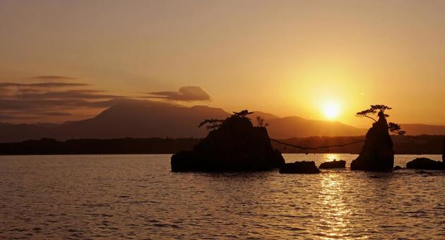 金輪島夕景12の写真