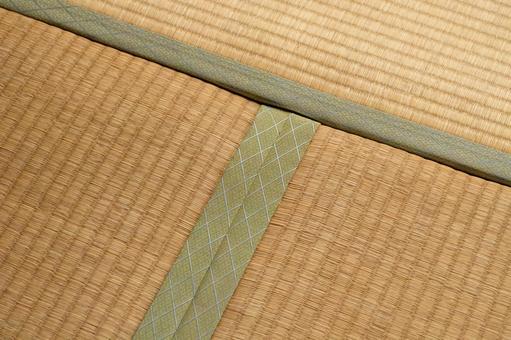 畳のヘリと編み目テクスチャ 畳,畳表,ヘリの写真素材
