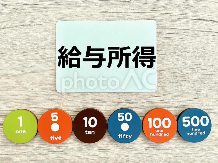 給与所得のアイキャッチ1 給与所得,給料,所得の写真素材