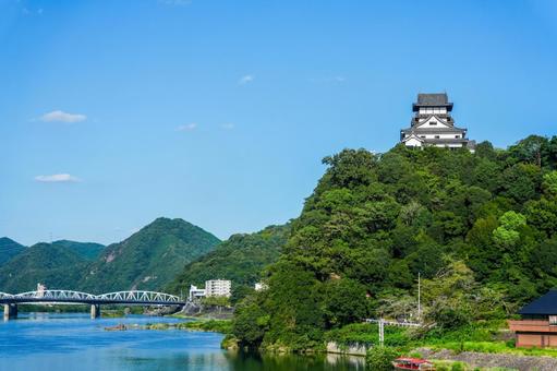 青空と犬山城 愛知県犬山市 青空と犬山城 愛知県犬山市 犬山城,城,天守閣の写真素材