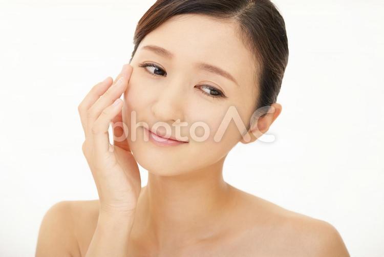 スキンケアイメージ 女性,美容,スキンケアの写真素材