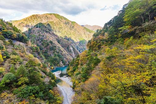 静岡県 寸又峡の秋景色 静岡県 寸又峡の秋景色の写真