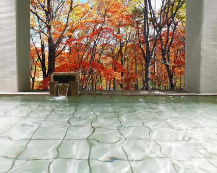 A spectacular open-air bath where you can enter while watching the autumn leaves, JPG A spectacular open-air bath where you can enter while watching the autumn leaves, hot spring, outdoor bath, bath, JPG