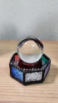 ステンドグラス小物入れ2 ステンドグラス小物入れ2 水晶玉,ステンドグラス,小物の写真素材