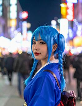 電気街で振り向く、憂鬱なコスプレ彼女 電気街で振り向く、憂鬱なコスプレ彼女の写真
