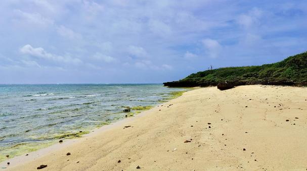 Kwachin Beach on Tsuken Island in Uruma City, Okinawa Prefecture, JPG