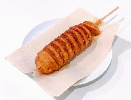 トルネードポテト トルネードポテト トルネードポテト,ハリケーンポテト,ポテトツイストの写真素材