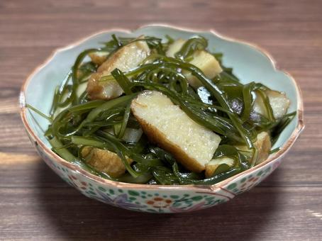 切り昆布とさつま揚げの炒め煮 おかず,常備菜,家庭料理の写真素材