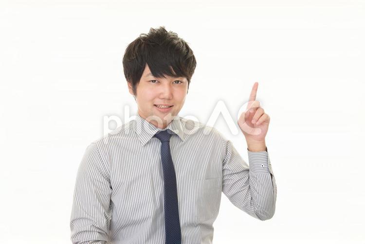 指さす男性 仕事,ビジネス,ビジネスマンの写真素材
