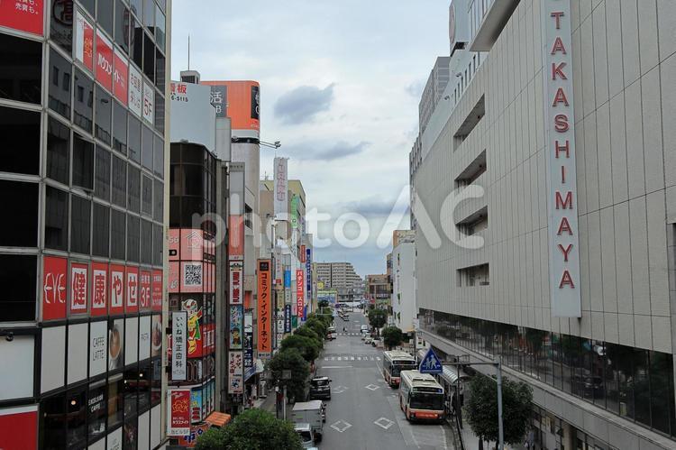 常磐線柏駅西口の駅前繁華街 柏駅前,繁華街,ショッピングゾーンの写真素材