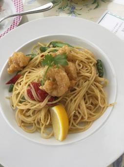 Photo, pasta, spaghetti, shrimp, 