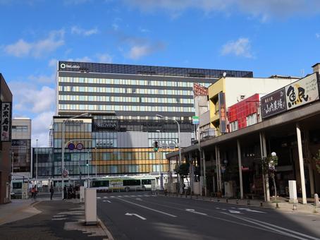 青森 新町通り 青森駅前の交差点 青森,新町通り,青森駅前の写真素材