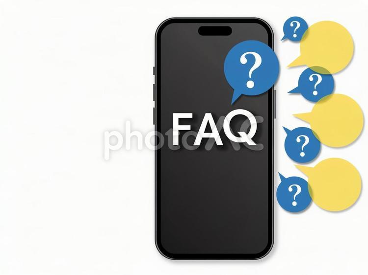 デジタルデバイスとFAQ　４ faq,f,aの写真素材