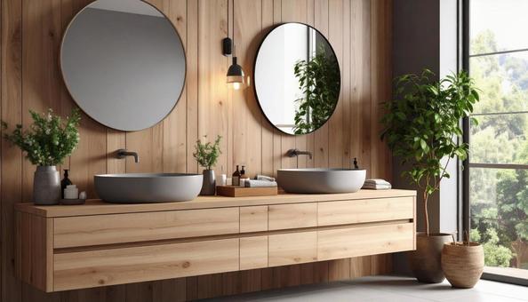 おしゃれな洗面所 おしゃれな洗面所の写真