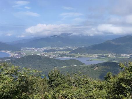 空の絶景:三方五湖レインボーライン 空の絶景:三方五湖レインボーライン 三方五湖,レインボーライン,福井県の写真素材