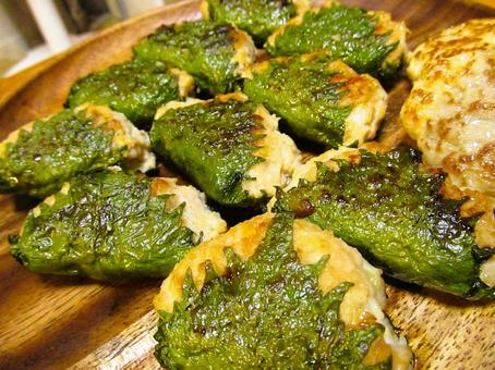 鶏つくねの大葉巻き 鶏つくねの大葉巻きの写真