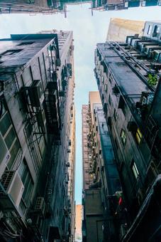 【香港】香港の街並み 香港,アジア,街並みの写真素材
