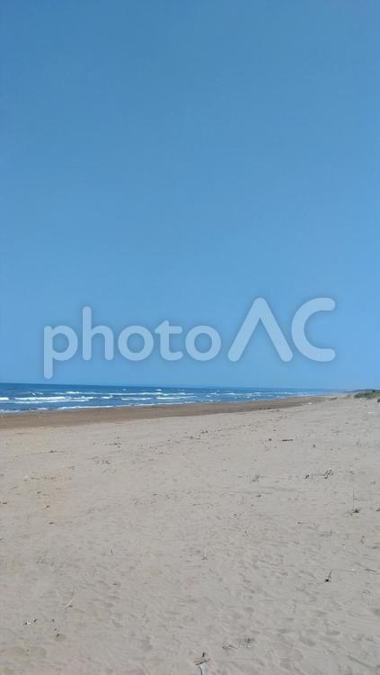 石川県-千里浜なぎさドライブウェイ 千里浜,なぎさ,ドライブウェイの写真素材
