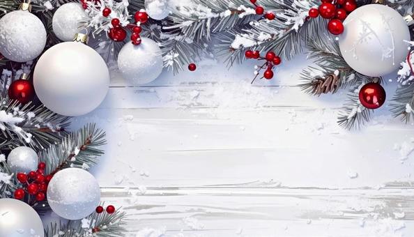 クリスマス 背景 赤と白のオーナメント クリスマス 背景 赤と白のオーナメントの写真