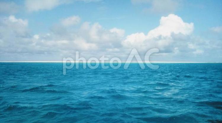 海から見えるはての浜 海,空,青の写真素材
