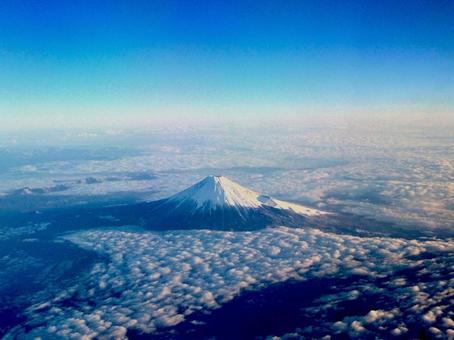 富士山 上空 富士山 上空の写真