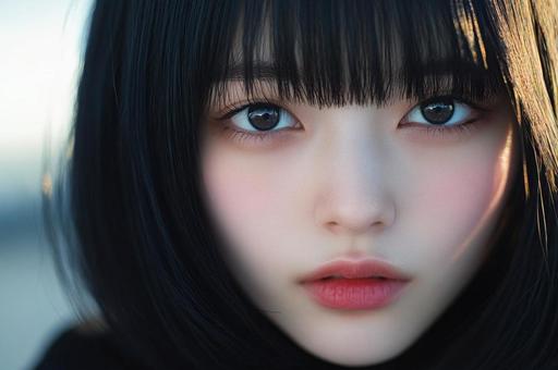 微笑の美しいボブヘア日本女性の写真