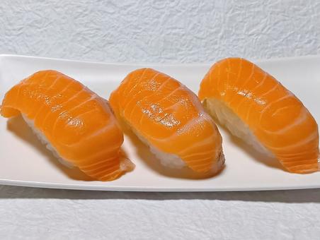 サーモン　握り寿司 サーモン,握り寿司,日本料理の写真素材