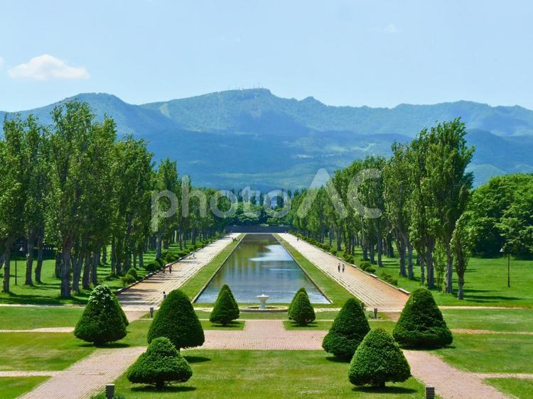 札幌市手稲前田森林公園の展望ラウンジ 北海道,札幌市手稲区,前田森林公園の写真素材