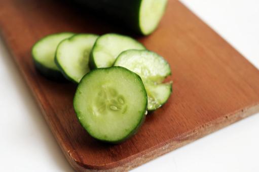 きゅうりの輪切り きゅうりの輪切り きゅうり,野菜,緑色の写真素材